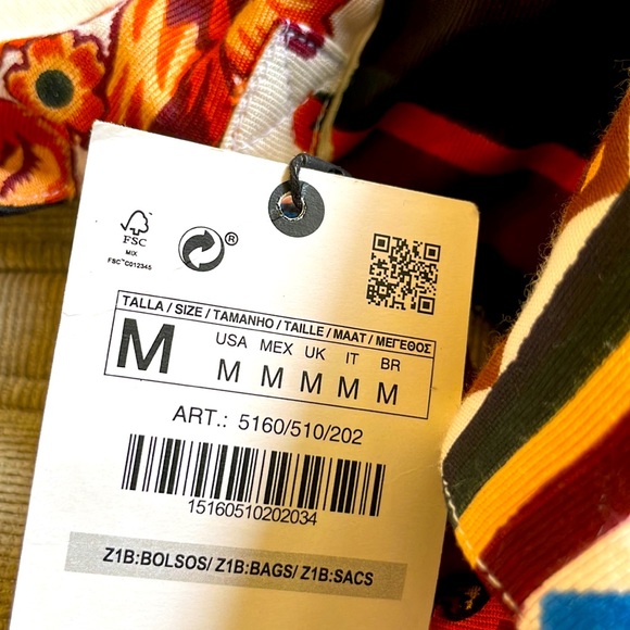 NWT Zara Printed Scarf Crossbody Bag - Picture 6 of 6